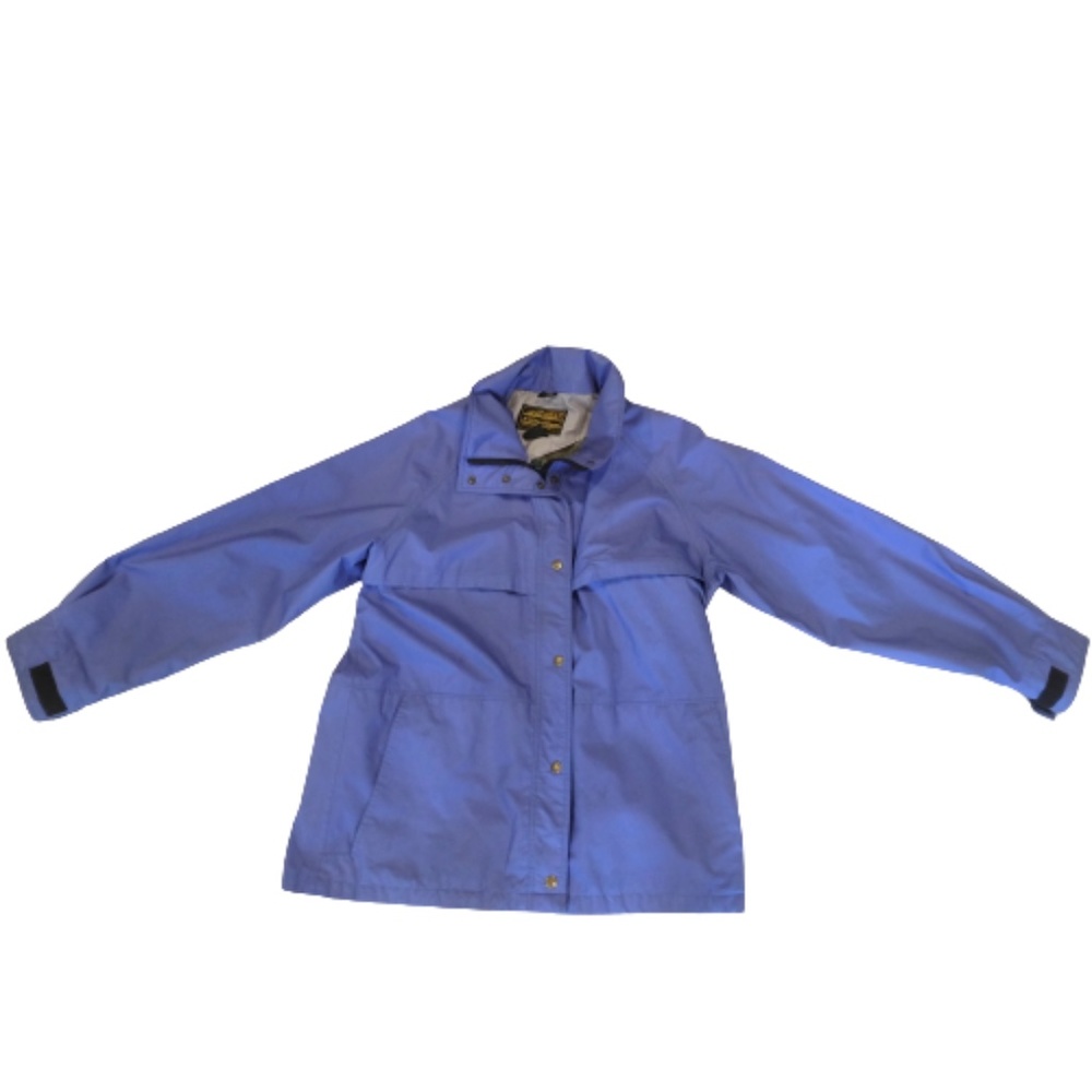 EDDIE BAUER WOMENS JACKET Blue Full Zip w/ Snaps~LARGE